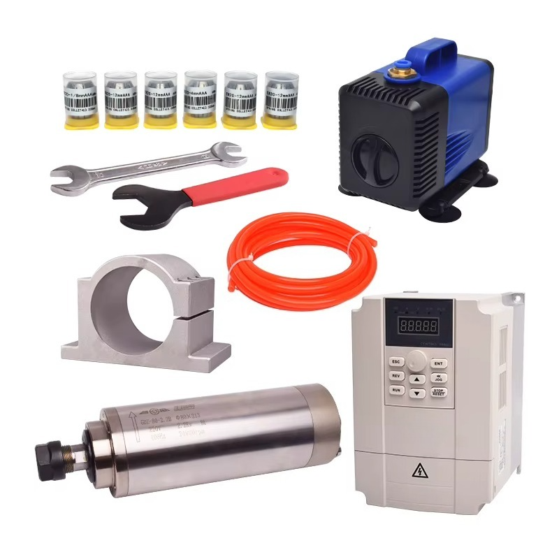 2.2Kw Water Cooled Spindle Kit Vfd - GDZ80 2.2KW watergekoelde spindelmotorset met VFD-spindelaandrijving