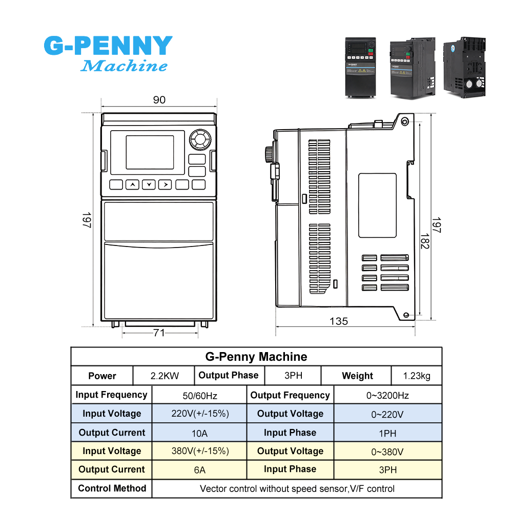 G-Penny 2,2 kW ER20 CNC-spinde - 2.2Kw Water Cooled Spindle Kit Vfd recensie en prijs